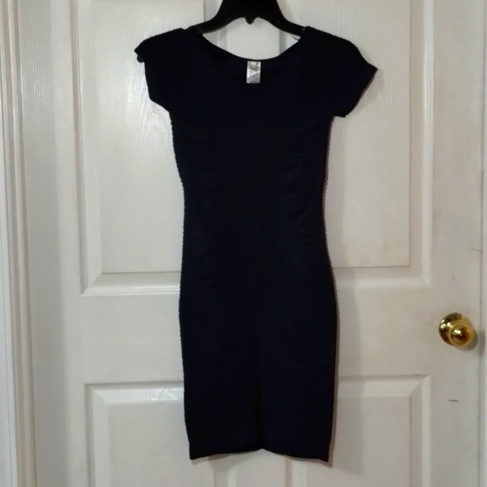 Sexy Stretchy Cut-out Back Midi in Navy